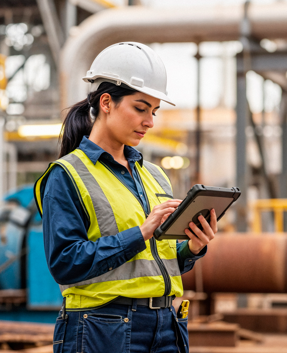 Interior de fábrica e linhas de produção